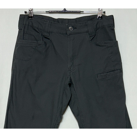 Noble Cargo Pants Mens 34x30 Gray Canvas Measures 34x30 Stretch Flex Workwear - Picture 2 of 9